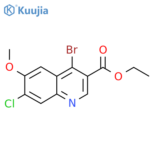 Ethyl 4-bromo-7-chloro-6-methoxyquinoline-3-carboxylate structure