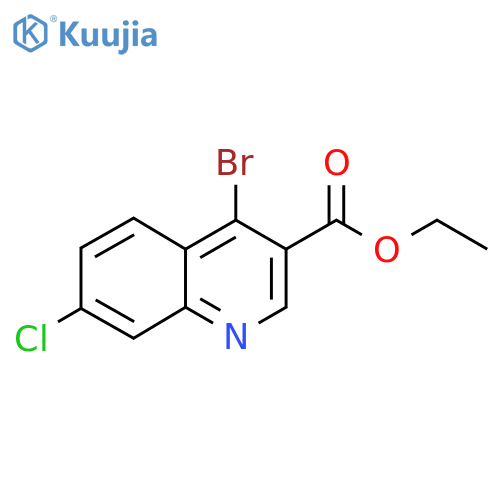 Ethyl 4-bromo-7-chloroquinoline-3-carboxylate structure