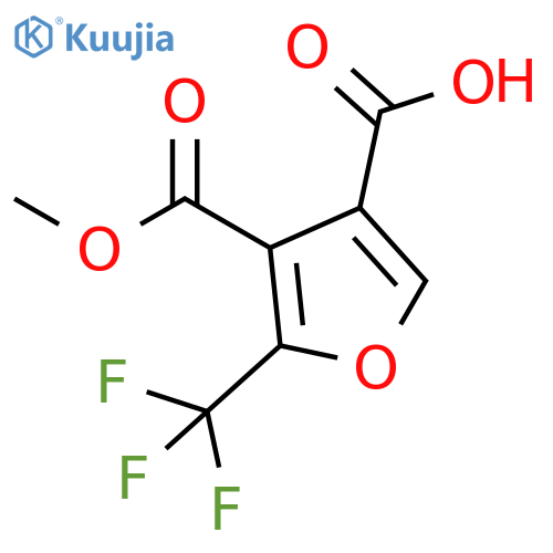 2-Trifluoromethyl-furan-3,4-dicarboxylic acid 3-methyl ester structure