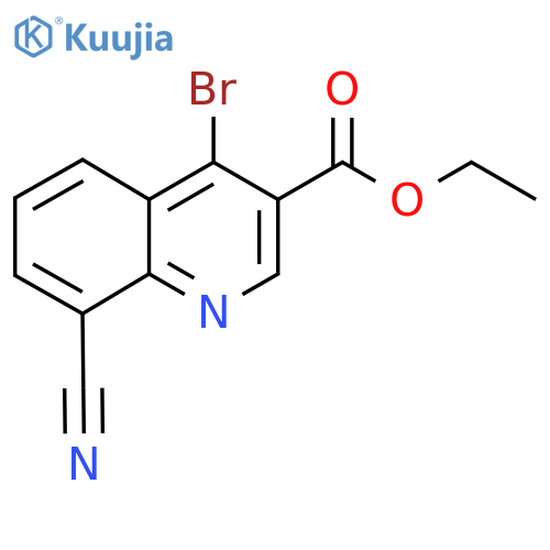 Ethyl 4-bromo-8-cyanoquinoline-3-carboxylate structure