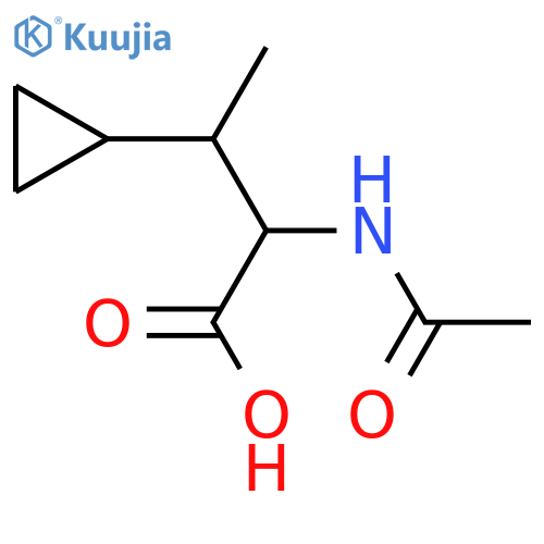 3-Cyclopropyl-2-acetamidobutanoic acid structure