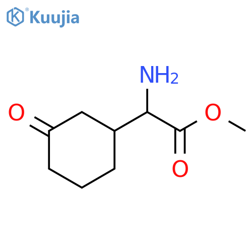 Methyl 2-amino-2-(3-oxocyclohexyl)acetate structure