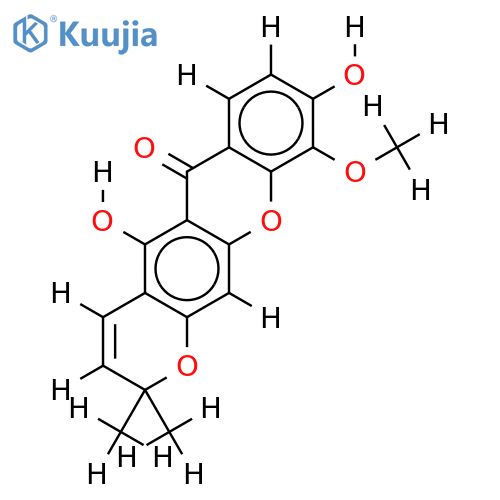 1,6-dihydroxy-5-methoxy-6,6-dimethylpyrano[2',3':2,3]xanthone structure