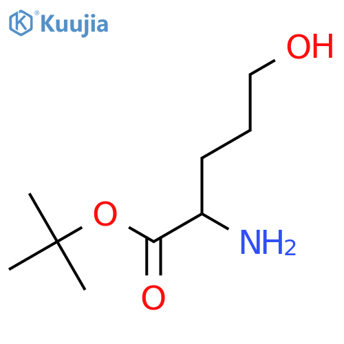 Tert-butyl 2-amino-5-hydroxypentanoate structure