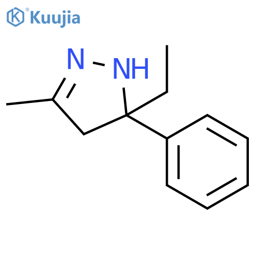 1H-PYRAZOLE, 5-ETHYL-4,5-DIHYDRO-3-METHYL-5-PHENYL- structure