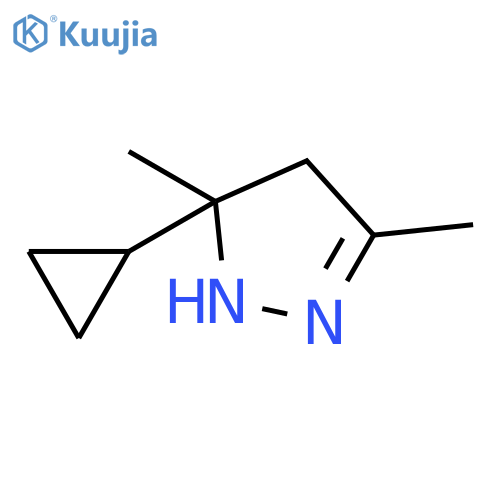 1H-Pyrazole, 5-cyclopropyl-4,5-dihydro-3,5-dimethyl- structure
