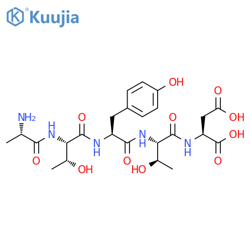 L-Aspartic acid, N-[N-[N-(N-L-alanyl-L-threonyl)-L-tyrosyl]-L-threonyl]- structure
