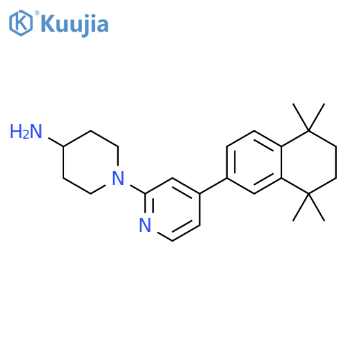 1-(4-(5,5,8,8-tetramethyl-5,6,7,8-tetrahydronaphthalen-2-yl)pyridin-2-yl)piperidin-4-amine structure