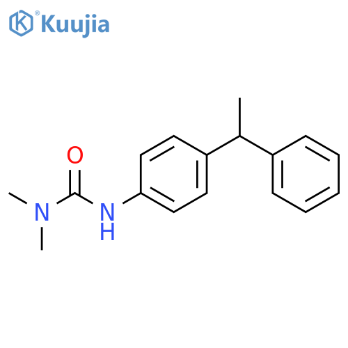 Urea, N,N-dimethyl-N'-[4-(1-phenylethyl)phenyl]-, (±)- structure