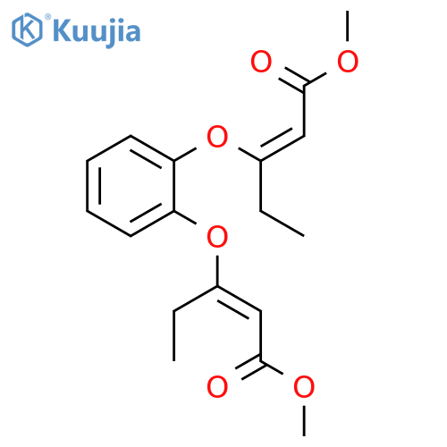 Dimethyl 3,3'-[1,2-phenylenebis(oxy)]di(pent-2-enoate) structure