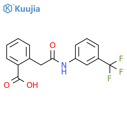 Benzoic acid, 2-[2-oxo-2-[[3-(trifluoromethyl)phenyl]amino]ethyl]- structure