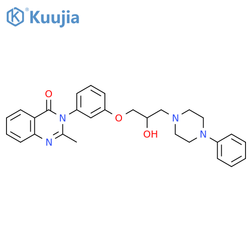 4(3H)-Quinazolinone,3-[3-[2-hydroxy-3-(4-phenyl-1-piperazinyl)propoxy]phenyl]-2-methyl- structure
