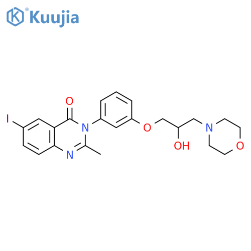 4(3H)-Quinazolinone,3-[3-[2-hydroxy-3-(4-morpholinyl)propoxy]phenyl]-6-iodo-2-methyl- structure