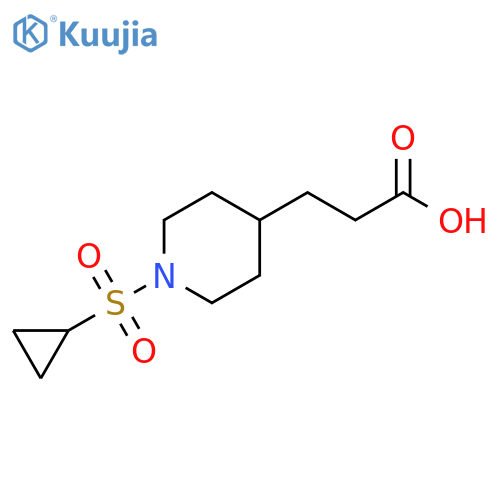 3-(1-Cyclopropanesulfonyl-piperidin-4-yl)-propionic acid structure