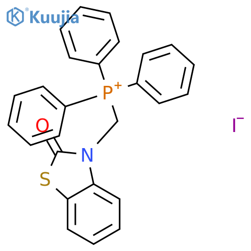 Phosphonium, [(2-oxo-3(2H)-benzothiazolyl)methyl]triphenyl-, iodide structure