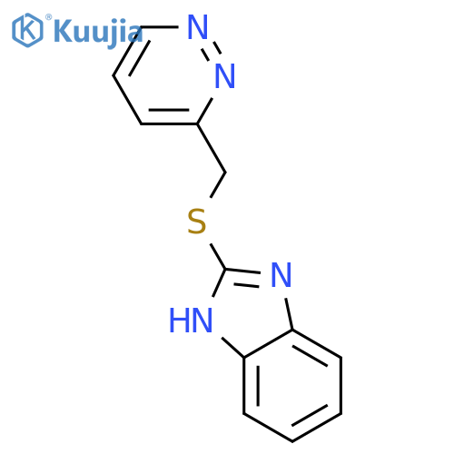 1H-Benzimidazole, 2-[(3-pyridazinylmethyl)thio]- structure