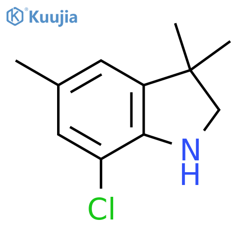 7-Chloro-3,3,5-trimethyl-2,3-dihydro-1h-indole structure