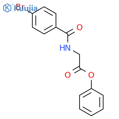 Glycine, N-(4-bromobenzoyl)-, phenyl ester structure
