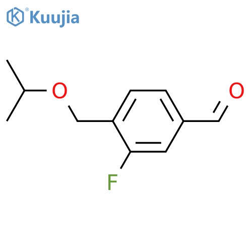 3-fluoro-4-(propan-2-yloxymethyl)benzaldehyde structure