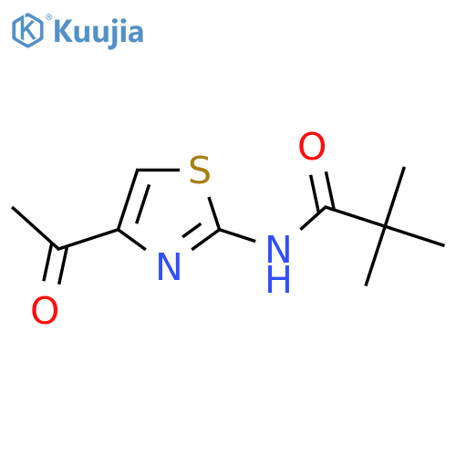 N-(4-acetyl-1,3-thiazol-2-yl)-2,2-dimethylpropanamide structure