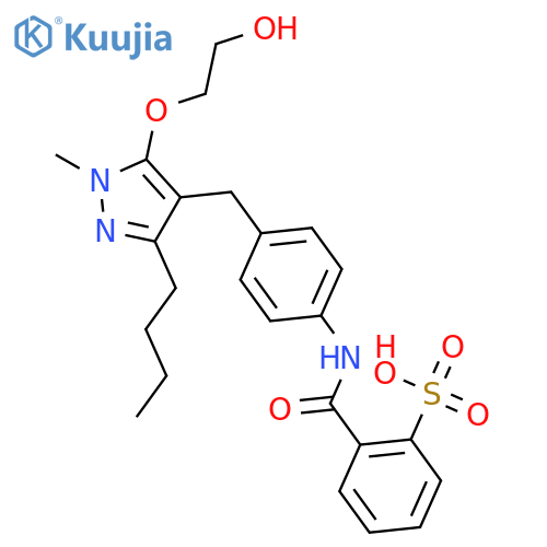 Benzenesulfonic acid,2-[[[4-[[3-butyl-5-(2-hydroxyethoxy)-1-methyl-1H-pyrazol-4-yl]methyl]phenyl]amino]carbonyl]- structure