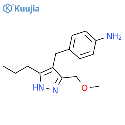 Benzenamine, 4-[[3-(methoxymethyl)-5-propyl-1H-pyrazol-4-yl]methyl]- structure