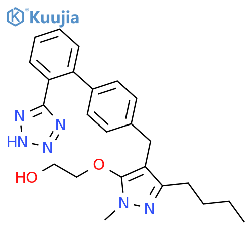 Ethanol,2-[[3-butyl-1-methyl-4-[[2'-(1H-tetrazol-5-yl)[1,1'-biphenyl]-4-yl]methyl]-1H-pyrazol-5-yl]oxy]- structure