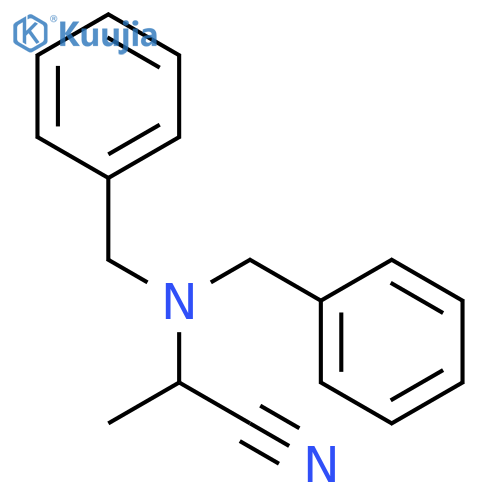 Propanenitrile, 2-[bis(phenylmethyl)amino]-, (±)- structure