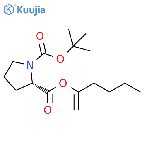 1,2-Pyrrolidinedicarboxylic acid, 1-(1,1-dimethylethyl) 2-(1-methylenepentyl) ester, (S)- (9CI) structure