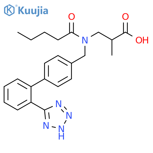 Propanoic acid,2-methyl-3-[(1-oxopentyl)[[2'-(1H-tetrazol-5-yl)[1,1'-biphenyl]-4-yl]methyl]amino]- structure