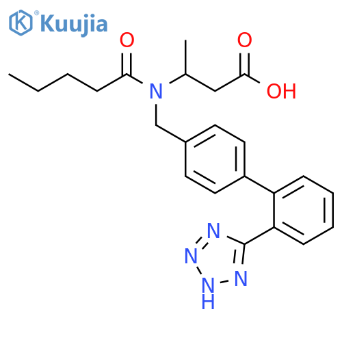Butanoic acid,3-[(1-oxopentyl)[[2'-(1H-tetrazol-5-yl)[1,1'-biphenyl]-4-yl]methyl]amino]- structure