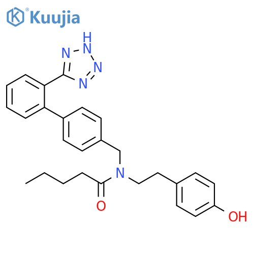 Pentanamide,N-[2-(4-hydroxyphenyl)ethyl]-N-[[2'-(1H-tetrazol-5-yl)[1,1'-biphenyl]-4-yl]methyl]- structure