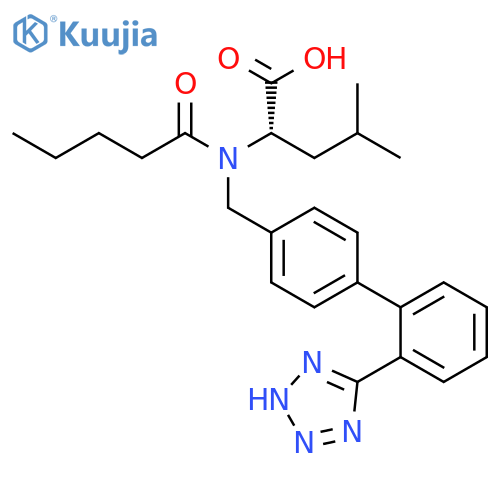 L-Leucine,N-(1-oxopentyl)-N-[[2'-(1H-tetrazol-5-yl)[1,1'-biphenyl]-4-yl]methyl]- structure