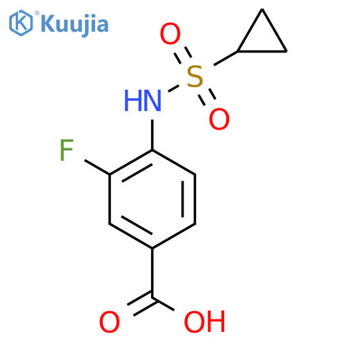 4-Cyclopropanesulfonamido-3-fluorobenzoic acid structure