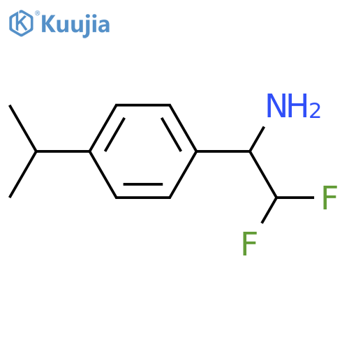 2,2-difluoro-1-4-(propan-2-yl)phenylethan-1-amine structure