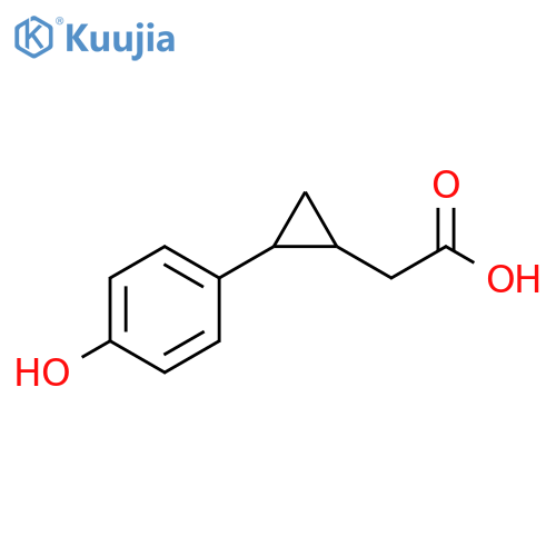 2-2-(4-hydroxyphenyl)cyclopropylacetic acid structure