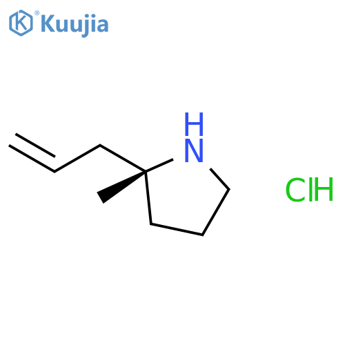 Pyrrolidine, 2-methyl-2-(2-propenyl)-, hydrochloride, (R)- structure