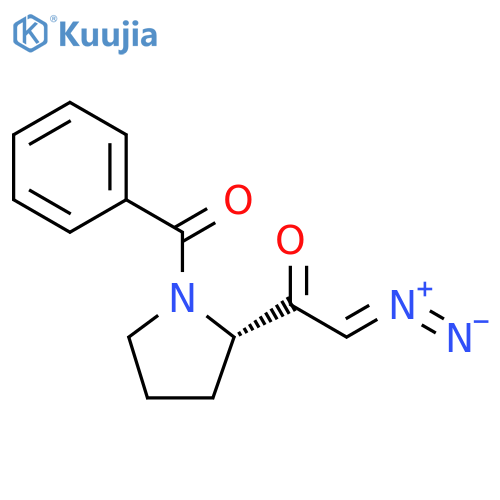 Pyrrolidine, 1-benzoyl-2-(diazoacetyl)-, (S)- structure