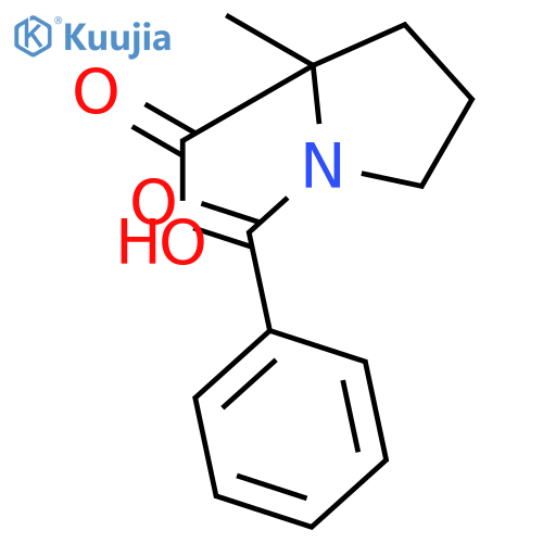 1-benzoyl-2-methylpyrrolidine-2-carboxylic acid structure
