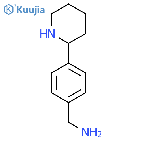 4-(piperidin-2-yl)phenylmethanamine structure