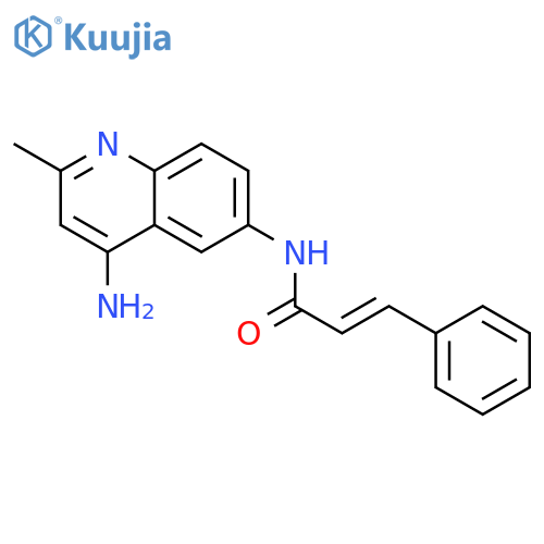 N-(4-amino-2-methylquinolin-6-yl)-3-phenylprop-2-enamide structure
