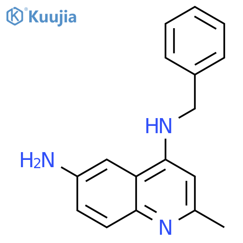 4,6-Quinolinediamine, 2-methyl-N4-(phenylmethyl)- structure