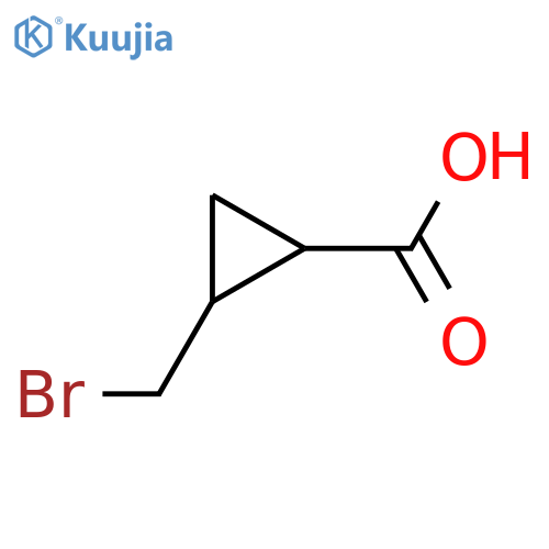 2-(Bromomethyl)cyclopropane-1-carboxylic acid structure