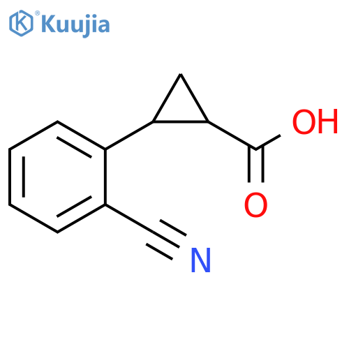 2-(2-cyanophenyl)cyclopropane-1-carboxylic acid structure