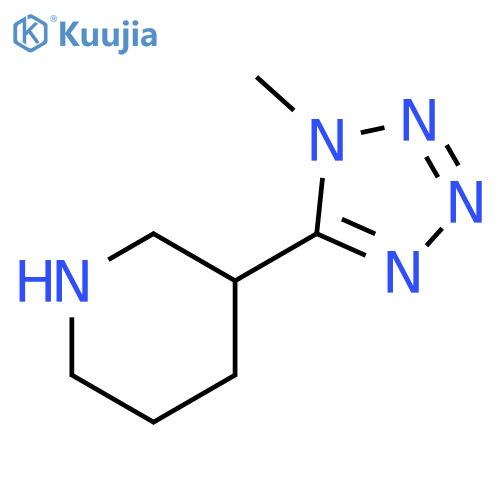 3-(1-methyl-1H-1,2,3,4-tetrazol-5-yl)piperidine structure