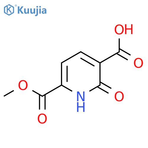 2-hydroxy-6-(methoxycarbonyl)pyridine-3-carboxylic acid structure