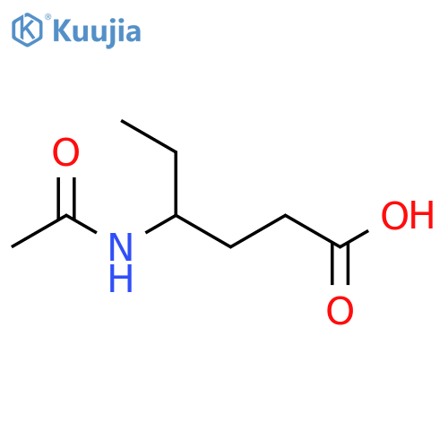 Hexanoic acid, 4-(acetylamino)- structure