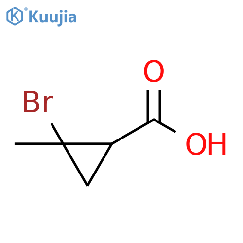 2-bromo-2-methylcyclopropane-1-carboxylic acid structure