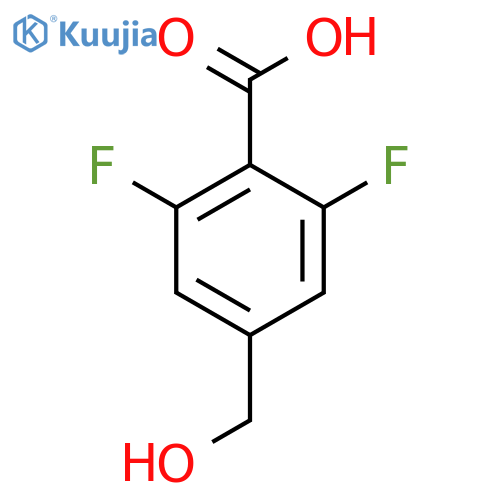 2,6-Difluoro-4-(hydroxymethyl)benzoic acid structure