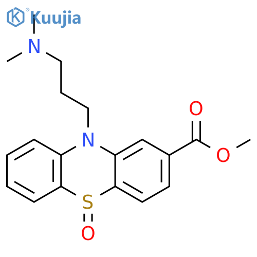 10H-Phenothiazine-2-carboxylic acid, 10-[3-(dimethylamino)propyl]-,methyl ester, 5-oxide structure